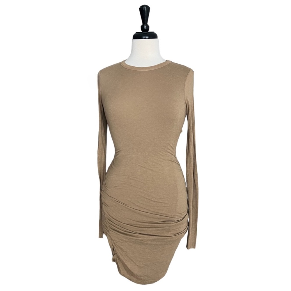 A.L.C. Twisty T Dress Tan